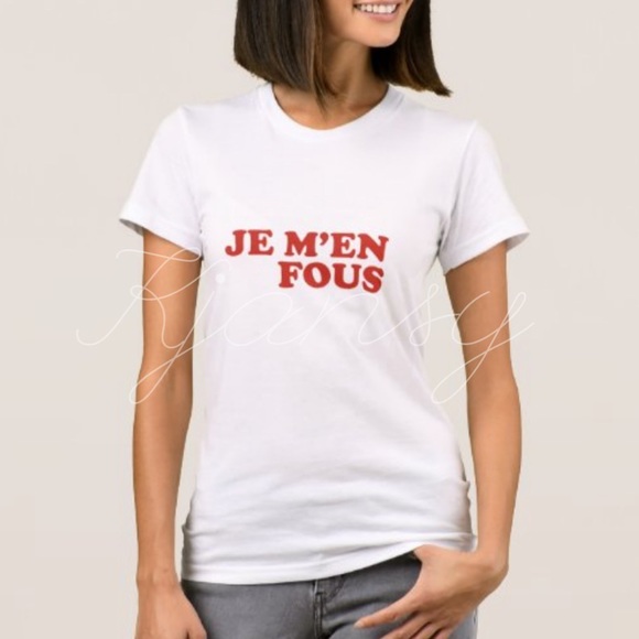 JE M’EN FOUS Graphic Tee - Picture 3 of 6